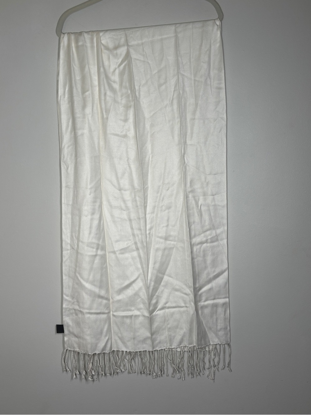 White Pashmina Wrap Scarf